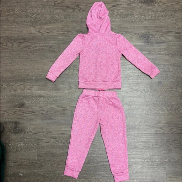 Hello Kitty 3T Pink Sparkle Matching Set Knit Fabric w Full Zip Hoodie, GUC. - Picture 11 of 11
